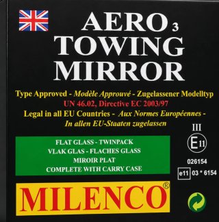 Retrovisores Milenco Aero 3 para Caravana 2 pzas.