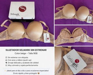 Sujetador Selmark Beige talla 90 B push Up