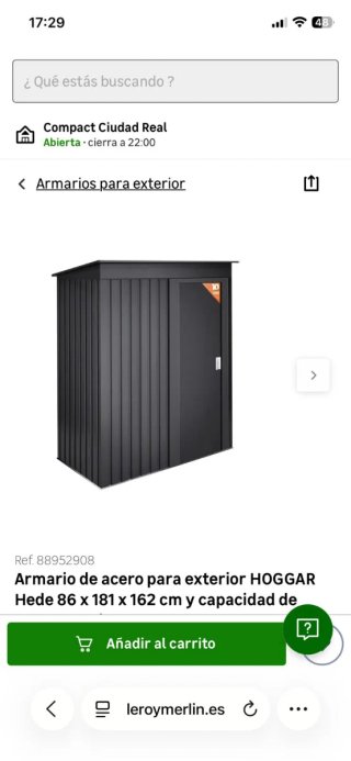 Armario Acero Exterior Leroy Merlin Gris