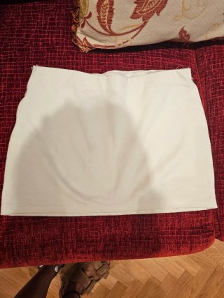 Falda de lentejuelas rosa y blanca