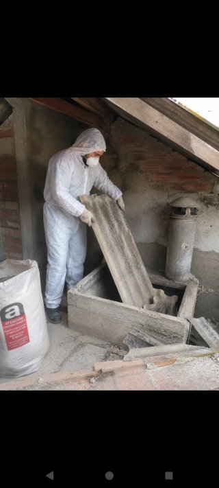 Tubo de chimenea bidón deposito de fibrocemento