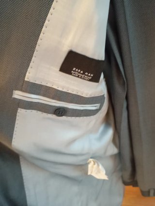 Traje Zara Gris Moderno