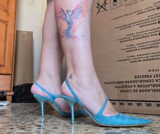 Tacones Gloria Ortiz Azul Eléctrico