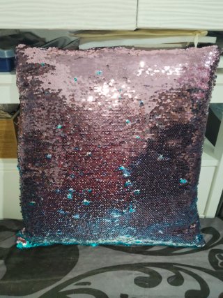 Funda cojín lentejuelas reversible sin relleno