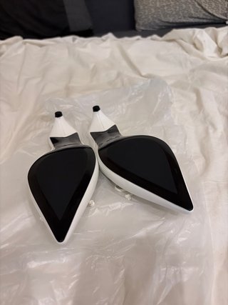 Zapatos Mango Talla 37 Tacón Bajo Blancos