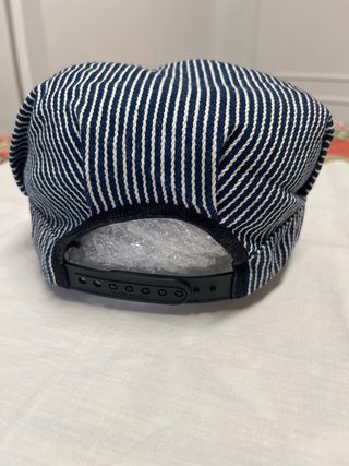 Gorra Maquinista Americano,  Rayas Azul Blanco