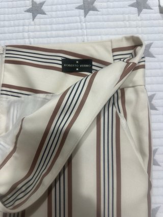 Conjunto Roberto Verino falda y top rayas