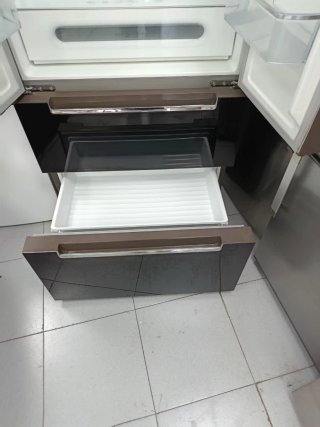 Nevera Combi Cristal Negro Garantía + Transporte