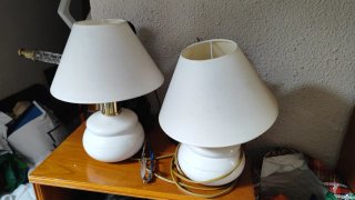 Juego 2 lámparas de mesita de noche