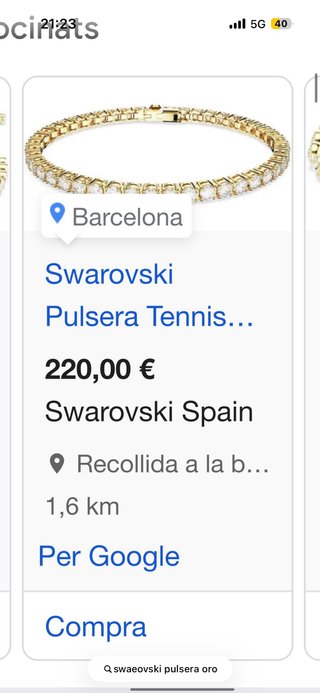 Pulsera Tennis Matrix Swarovski 18k