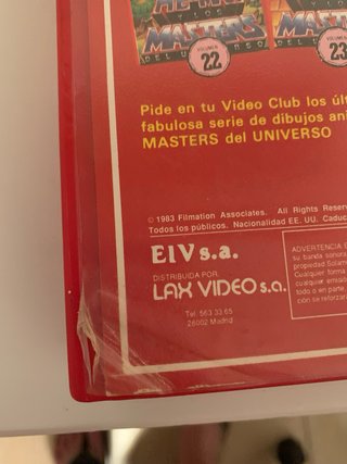 Película VHS He-Man y los Masters del Universo