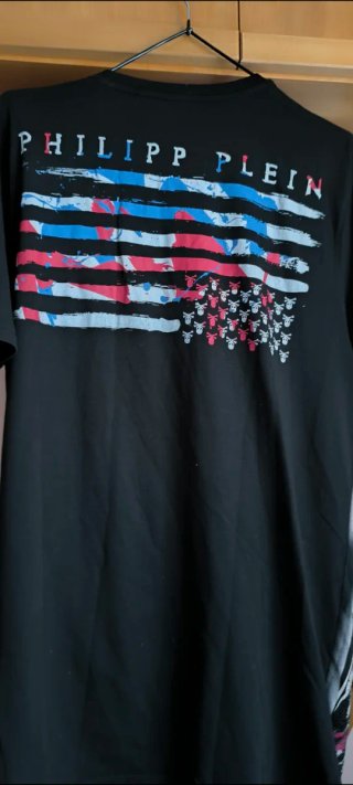 Philipp Plein Camiseta Negra Estatua Libertad XL
