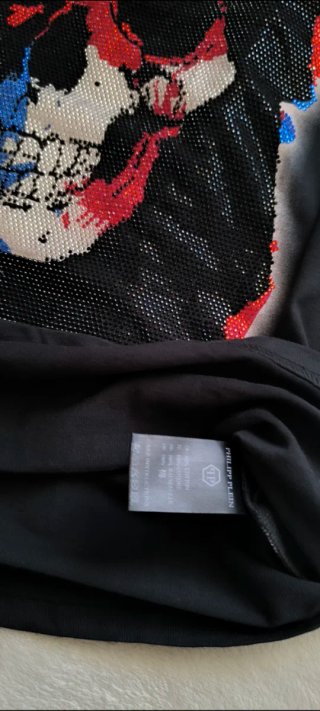 Philipp Plein Camiseta Negra Estatua Libertad XL