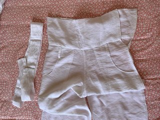 Pantalón ancho mujer blanco