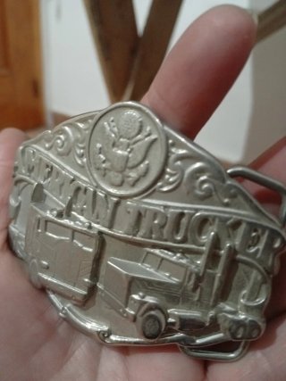 Hebilla American Trucker Plata