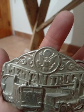 Hebilla American Trucker Plata