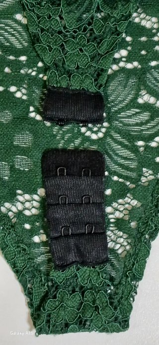 Body in pizzo floreale verde Tg S