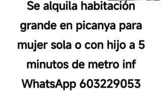 Se alquila habitación grande en picanya para mujer