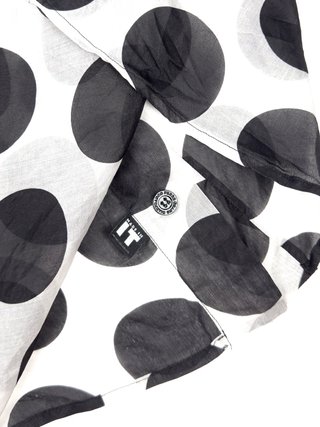 Gianfranco Ferre 90s Sheer Maxi Polka Dot Shirt