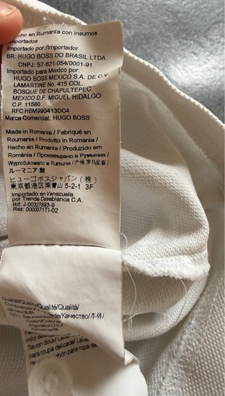 Polo Hugo Boss Blanco Talla L