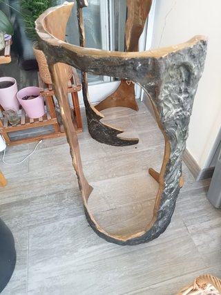 2 Patas Mesa Comedor Bronce Metal