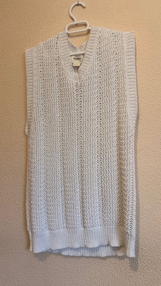 Pull&Bear Chaleco de punto beige Talla M