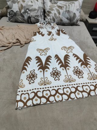 Conjunto Vestido Anudado y Sobrecamisa