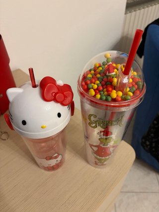 Coppia Borracce Hello Kitty e Grinch