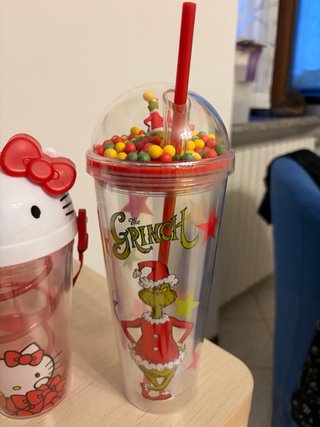 Coppia Borracce Hello Kitty e Grinch
