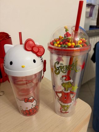 Coppia Borracce Hello Kitty e Grinch