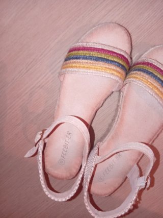 Sandalias beige multicolor FEBIT-ER