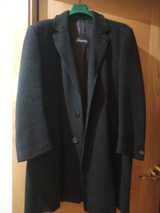 Abrigo Caballero Vintage Baera Negro Gris