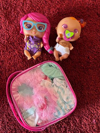 Muñecas Bellies con accesorios y bolso