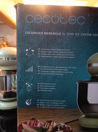 Batidora + amasadora + Máquina Helados CECOTEC