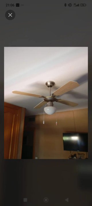 Ventilador de techo madera y metal