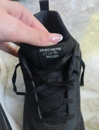 Scarpe donna Skechers D'Lux Walker nere/grigie