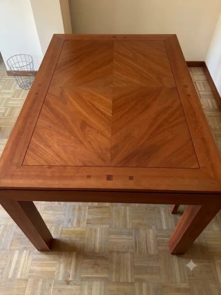 Mesa comedor extensible + 6 sillas madera
