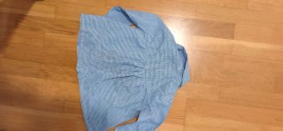Blusa de cuadros azul talla 2 años