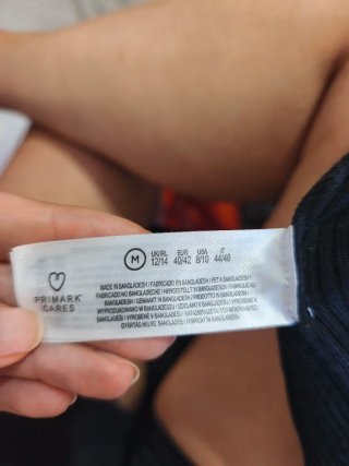 Vestido negro de punto canalé Primark