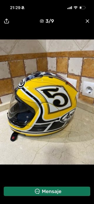 Casco Moto Arai Amarillo Talla S