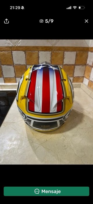 Casco Moto Arai Amarillo Talla S