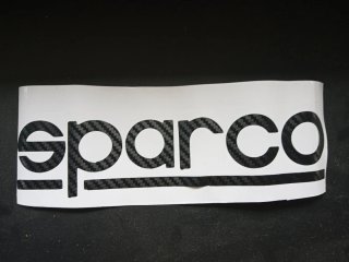 Pegatina Sparco Fibra Carbono Negra
