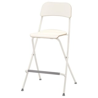 Taburete alto plegable blanco