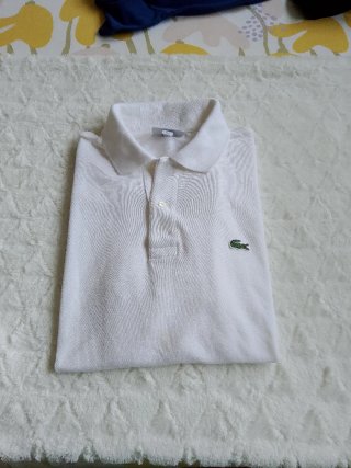 Polo Lacoste Blanco Talla XL