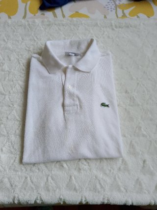 Polo Lacoste Blanco Talla XL