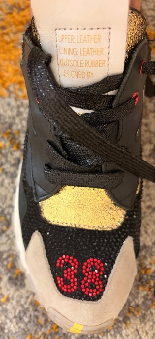 Zapatillas EXE Cuero Galácticas Negro/Oro