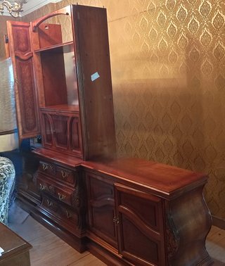 Mueble de Salón Clásico en Madera de Raíz