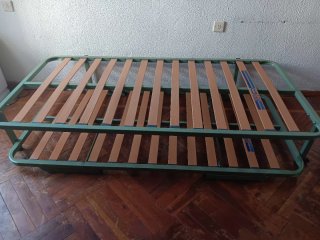 Cama nido beige y gris