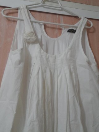 Vestido blanco tirantes con encaje