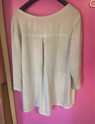 Blusa blanca manga larga